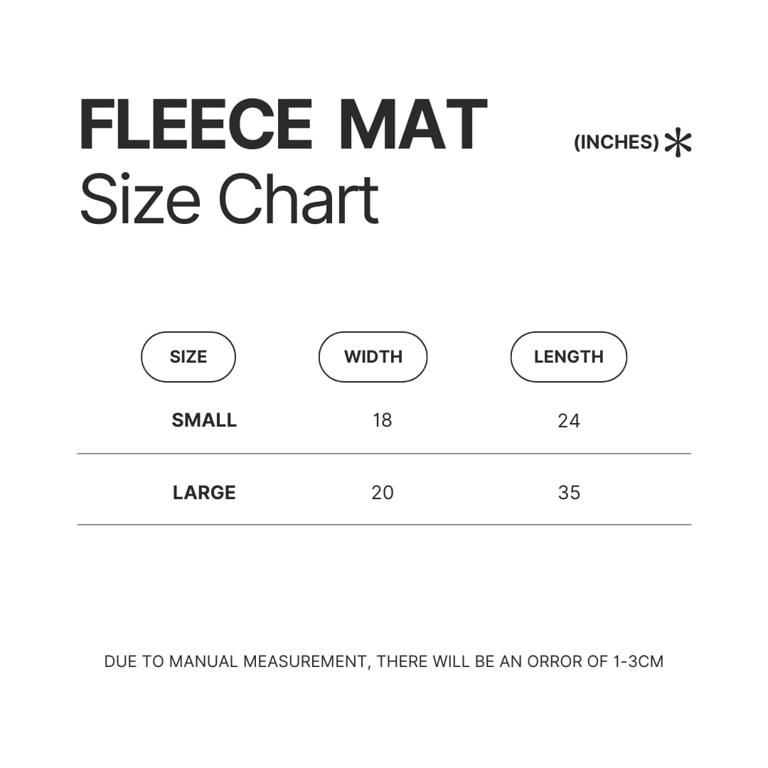Fleece Mat Size Chart - Elite Dangerous Merch