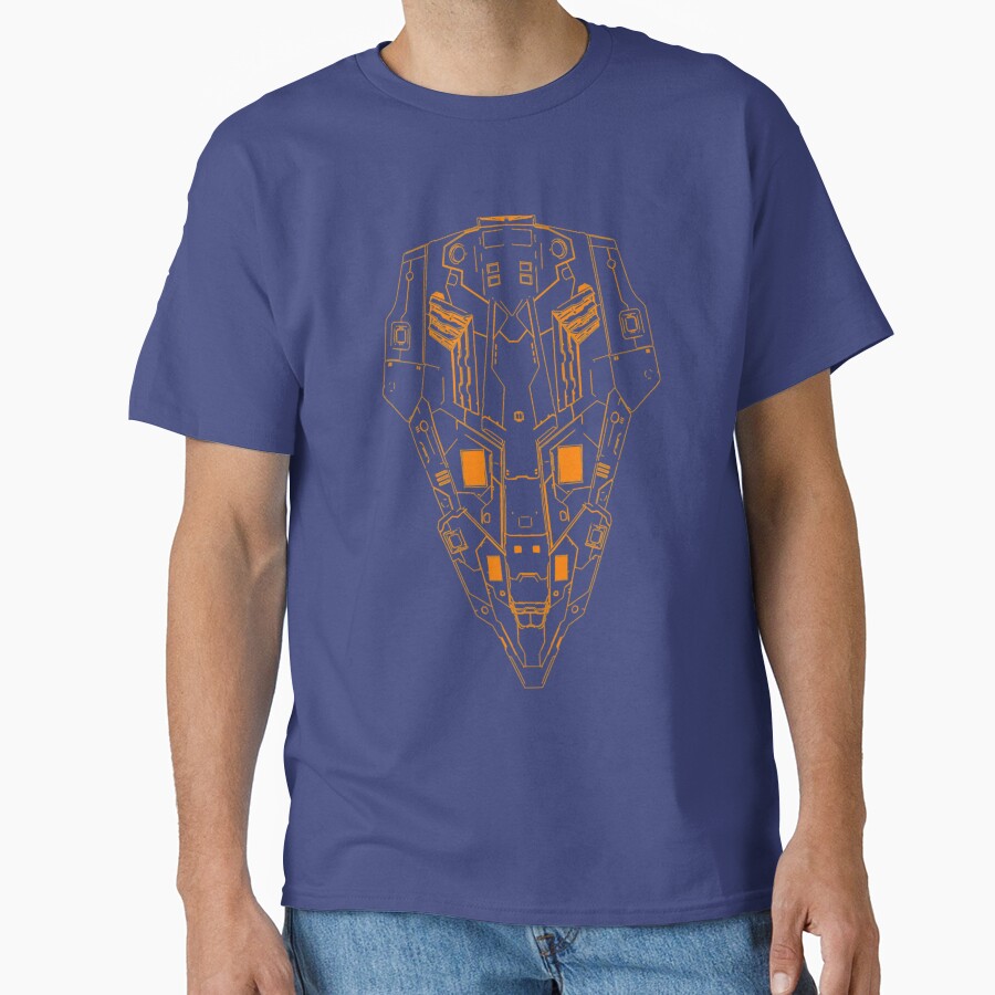 Elite Dangerous Python Wireframe Minimalist T-shirt - Image 4