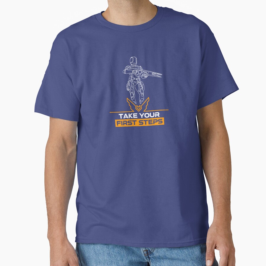 Elite Dangerous Take Your First Steps Orange T-shirt - Image 4