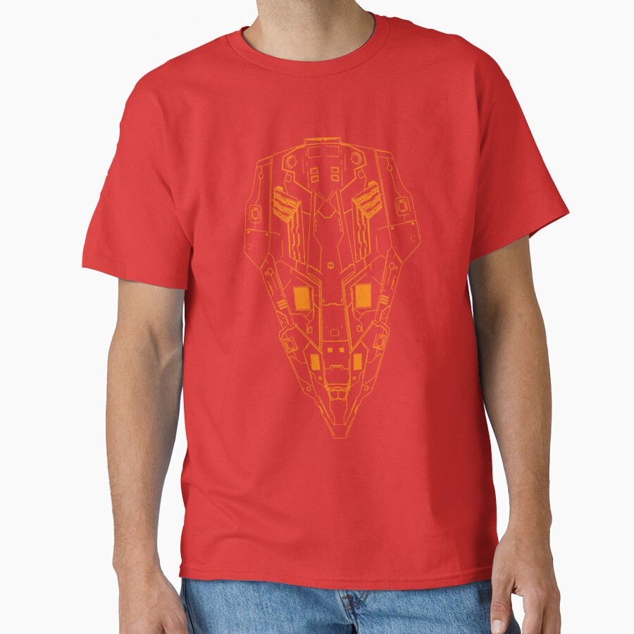 Elite Dangerous Python Wireframe Minimalist T-shirt - Image 5