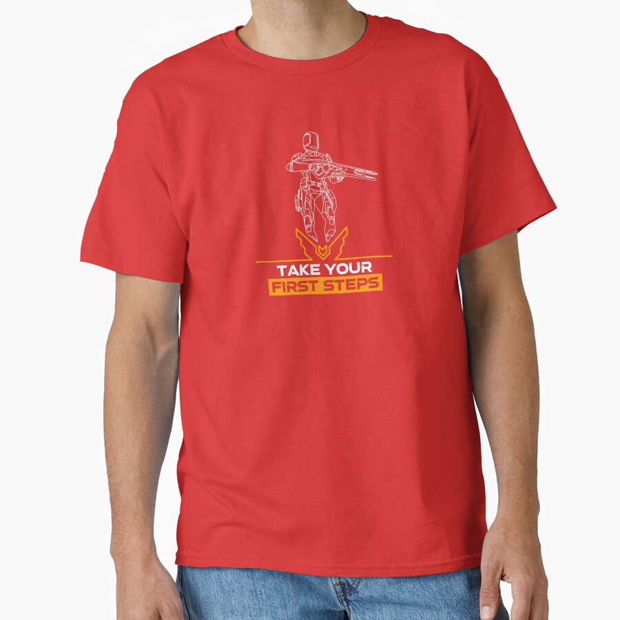 Elite Dangerous Take Your First Steps Orange T-shirt - Image 5