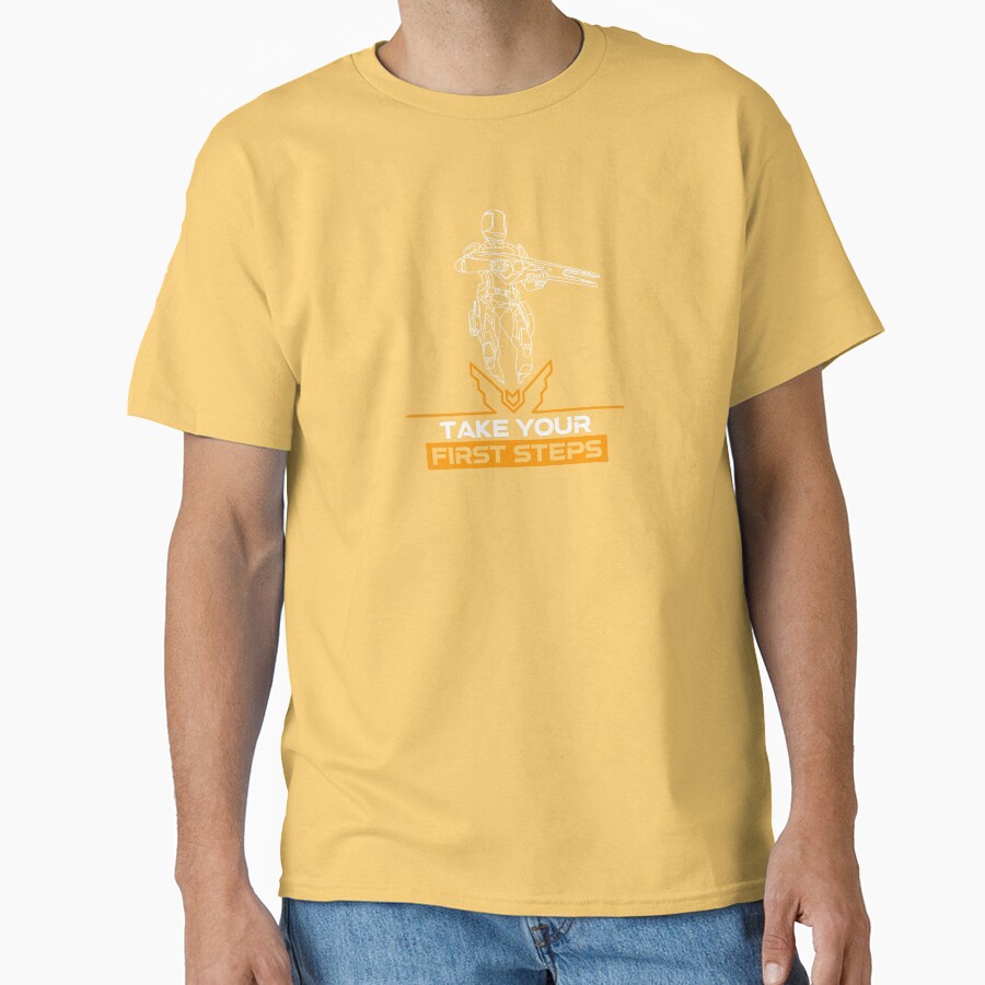 Elite Dangerous Take Your First Steps Orange T-shirt - Image 6
