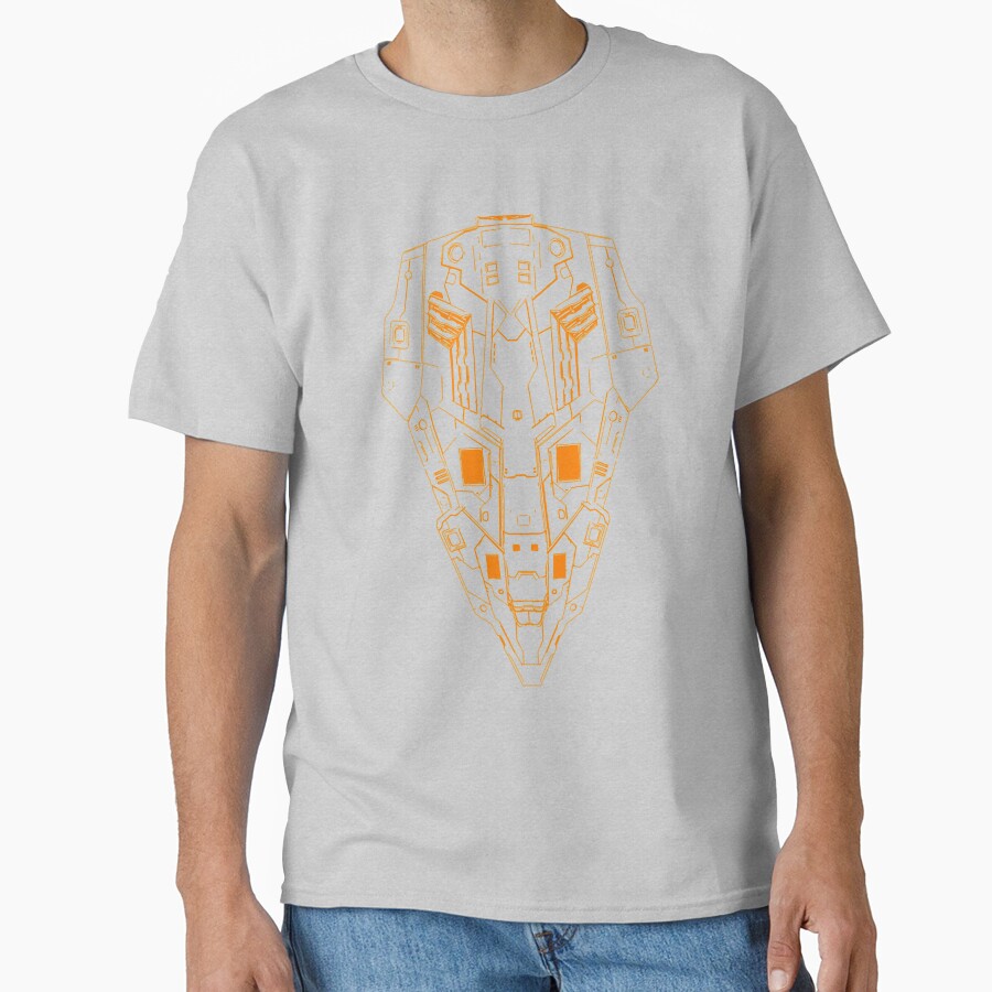 Elite Dangerous Python Wireframe Minimalist T-shirt - Image 3