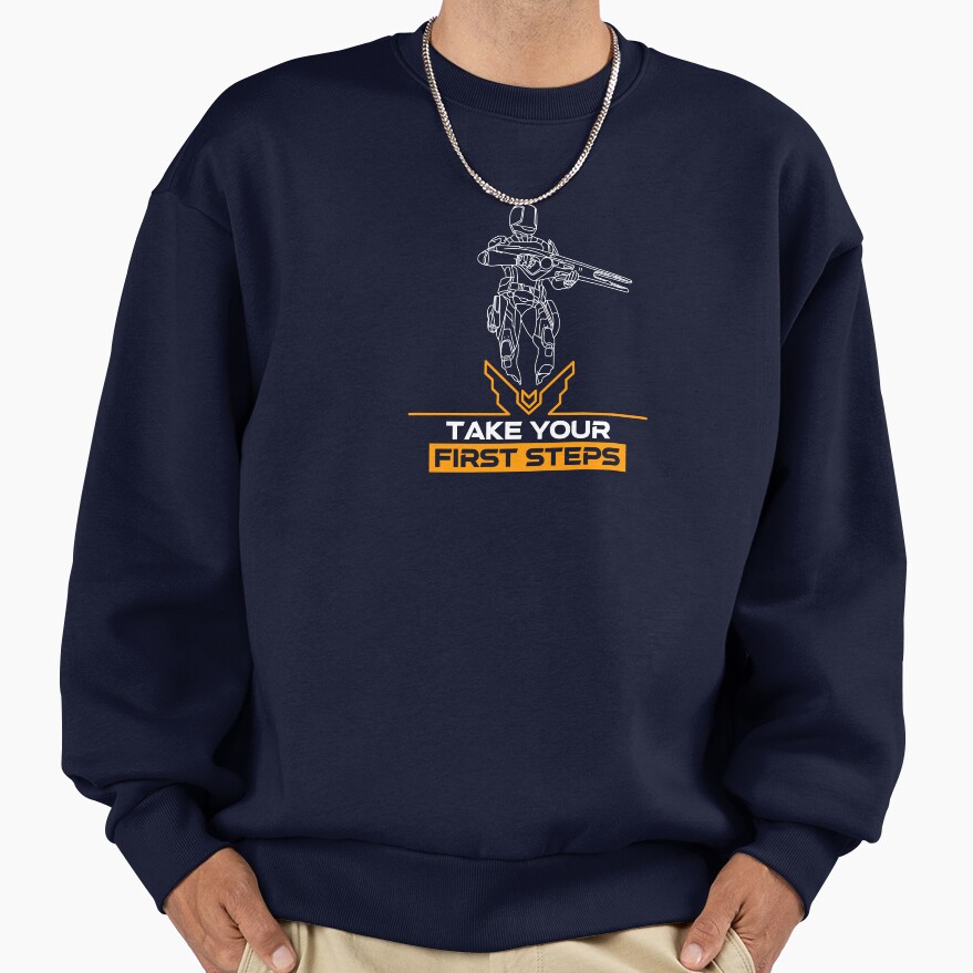 Elite Dangerous Take Your First Steps Orange Sweatshirt - Image 5
