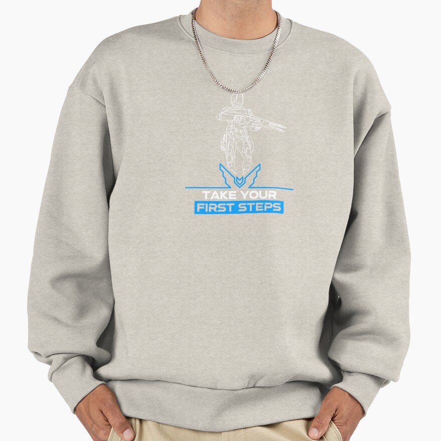 Elite Dangerous Take Your First Steps Blue Sweatshirt - Image 3