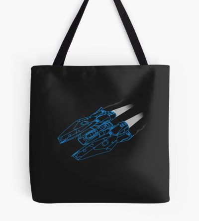 Elite Dangerous Mamba Wireframe Blue Tote Bag