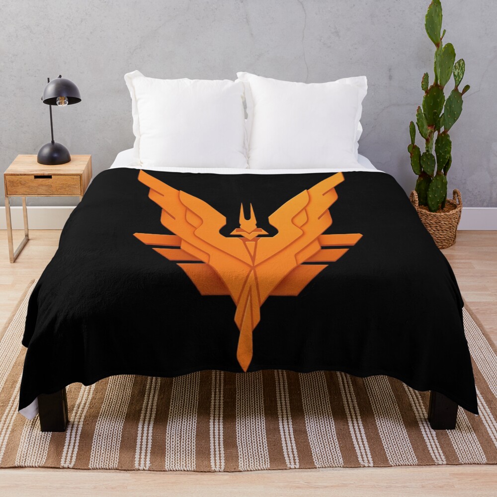 Elite Dangerous Combat Elite Emblem Throw Blanket