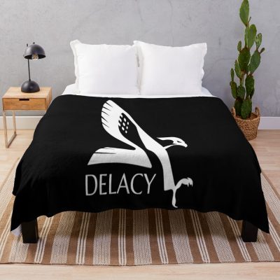 Elite Dangerous Delacy Triblend Black Throw Blanket