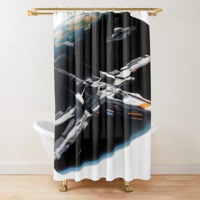 Elite Dangerous Classic Design Shower Curtain