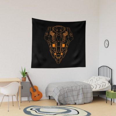 Elite Dangerous Python Wireframe Minimalist Tapestry