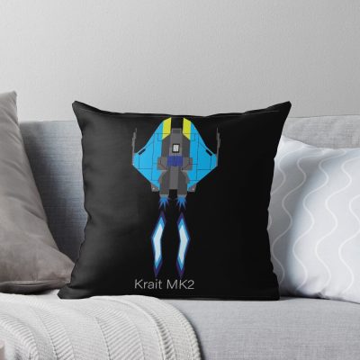 Elite Dangerous Krait Mk2 Drawing Throw Pillow